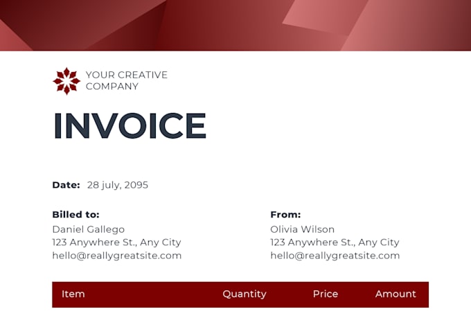 design a professional editable canva invoice template for your business